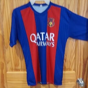 Kids Blue & Red Soccer Jersey with Club Crest